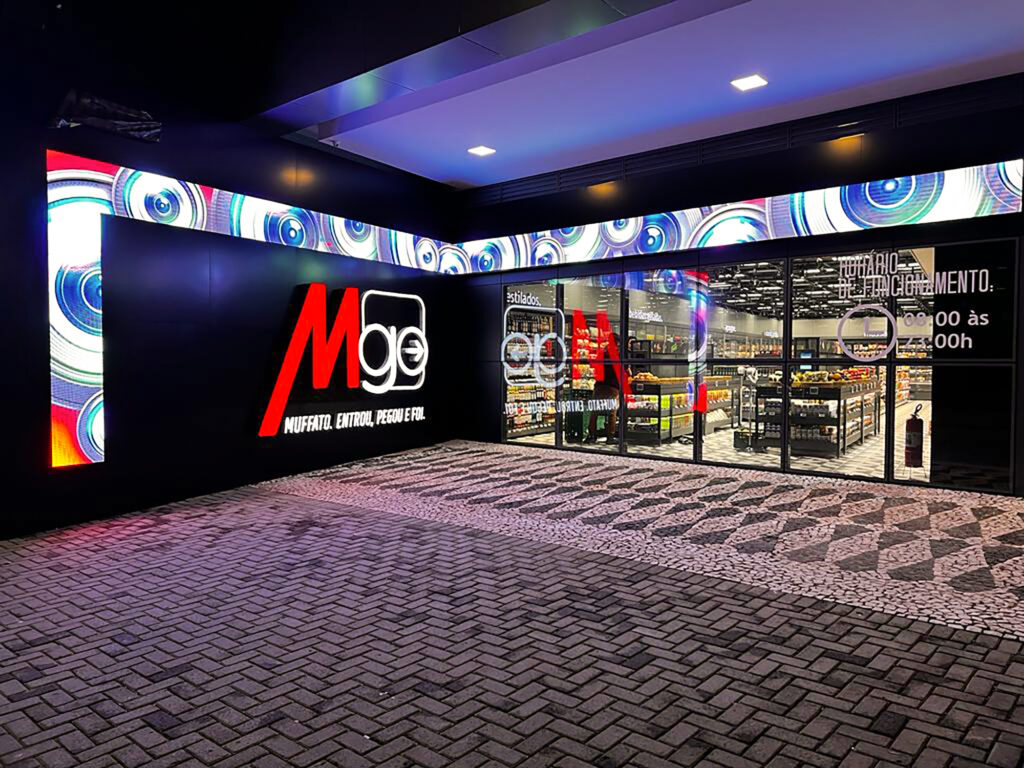 anúncios digitais em supermercados